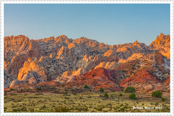 This is a photo of the Strike Valley at sunrise in the Capitol Reef National Park